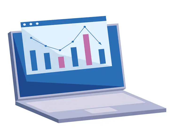 Fee chart on a laptop