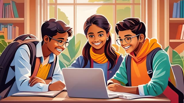 Student checking registration details online