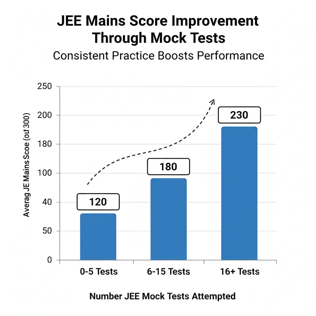 Performance improvement chart after mock tests