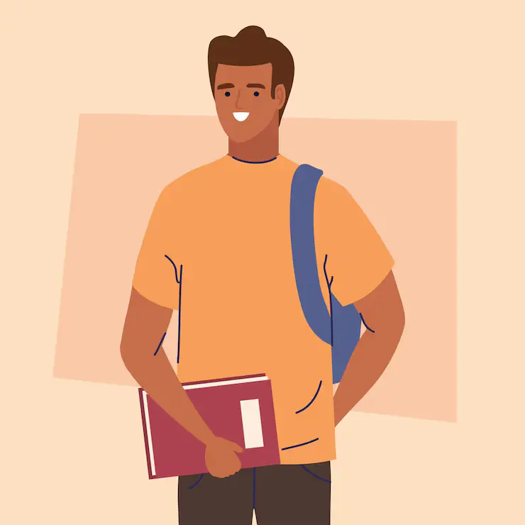 Student taking mock test in exam-like environment