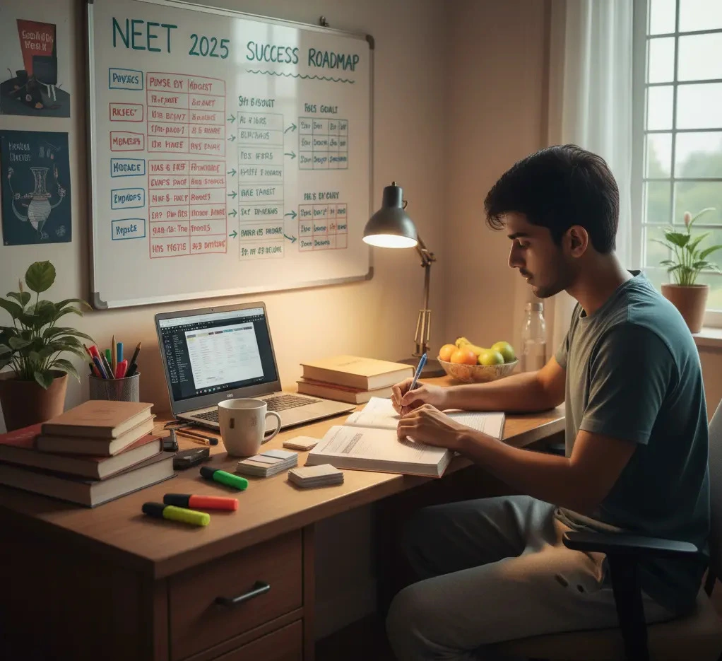 A student following a NEET dropper success plan